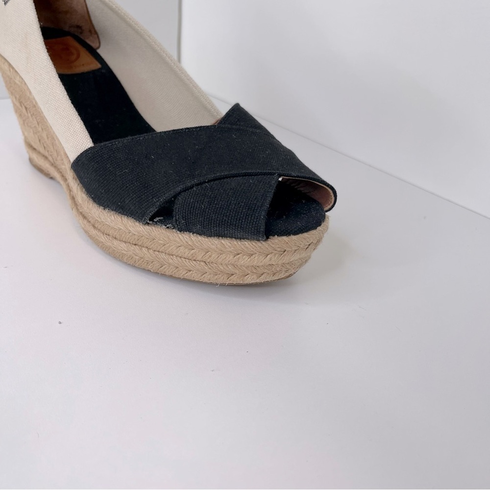 TORY BURCH Filipa Wedge Espadrilles Size 9.5 wedding guest resort wear - Picture 4 of 13